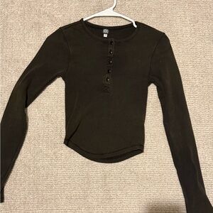 BDG Charcoal Long Sleeve Top